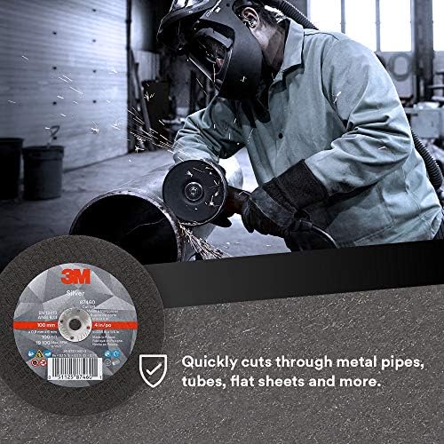 3M Silver Cut-Off Wheel, 87460, 60+, T1, 4 in x 0.035 in x 1/4 in