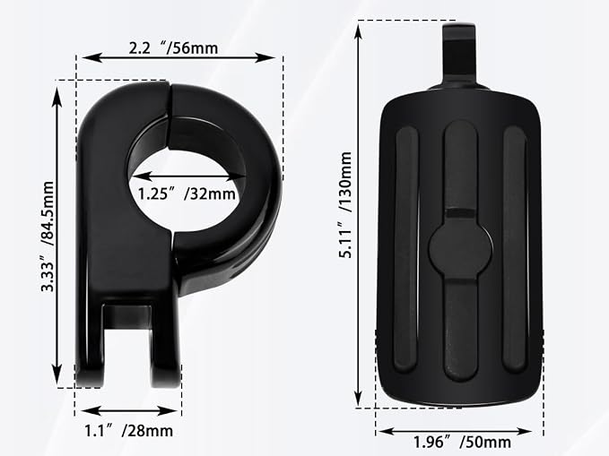 Adjustable Highway Footrests for Harley Touring 1.25" （32mm）engine guards