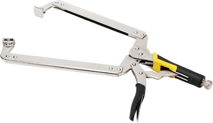 4 PCS C Type Welding Clamps, Silvery 18 Inch Locking Pliers, Face Clamp for Clamping and Fixing Objects