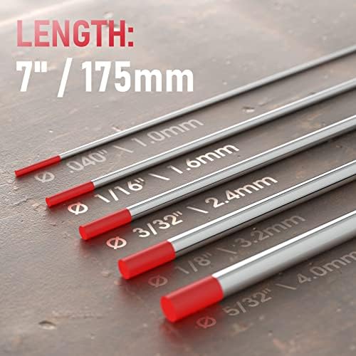 YESWELDER TIG Welding Tungsten Electrode Red Tip