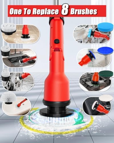 Uniqwamo Electric Spin Scrubber Compatible for Milwaukee 18V Battery
