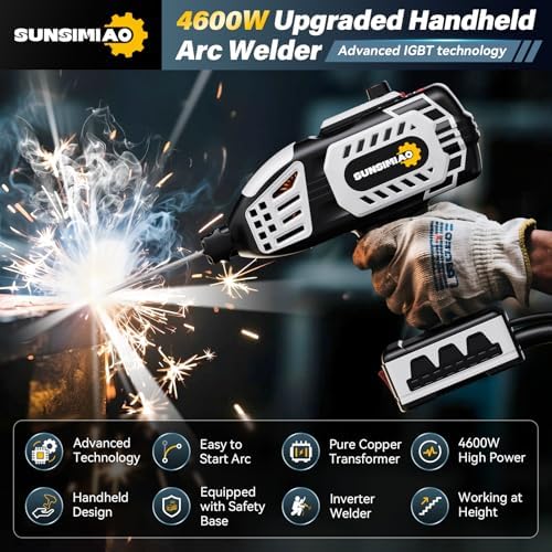 Portable Welding Machine 110V Handheld ARC Welder Gun with 20PCS Rods