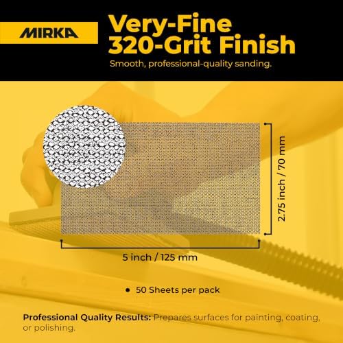 Mirka Abranet Sanding Discs 2.75x5 Inch Hook and Loop 5-Pack