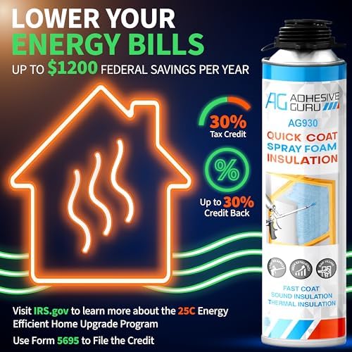 QuickCoat Closed Cell Spray Foam Insulation Kit for Wall–18x32.8oz(930g) Covers 360 Board Ft–DIY Expanding Sealant Set, Insulates Heat&Sound, Fills Gaps&Cracks–18 Foam Cans, Cleaner, Gun&Safety Gear