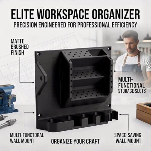 Wall Mount Bracket for Dremel Rotary Tool, Universal Fit for 3000/4000/4300/300, Space Saving Wall Mount Organizer with Built-in Bit Storage, Workshop & Garage Tool Organization System