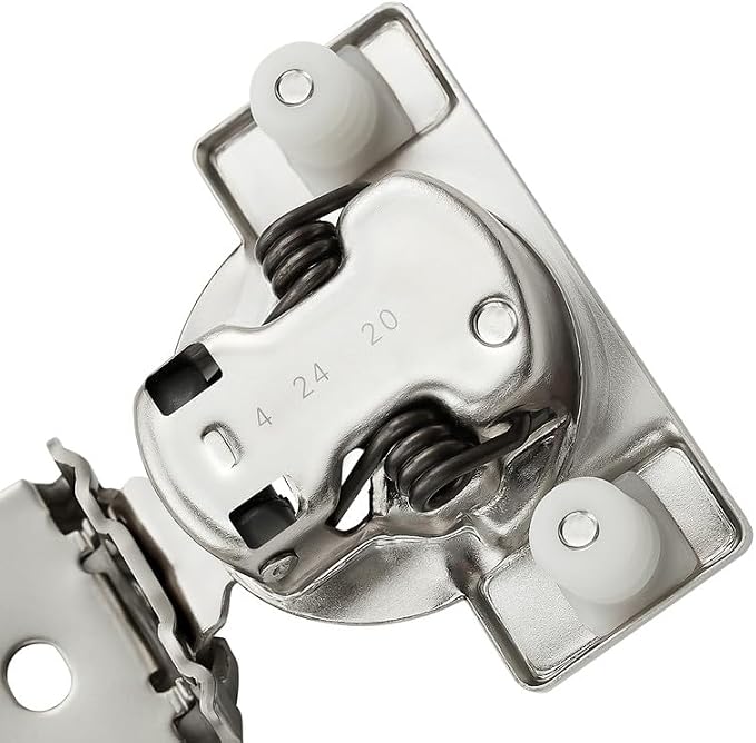 2 Pack 1 Pair 1 inch Overlay Soft Close Hinges for Kitchen Cabinet Hinges Satin Nickel Hidden Hinges Stainless Steel Concealed Hinge self Closing