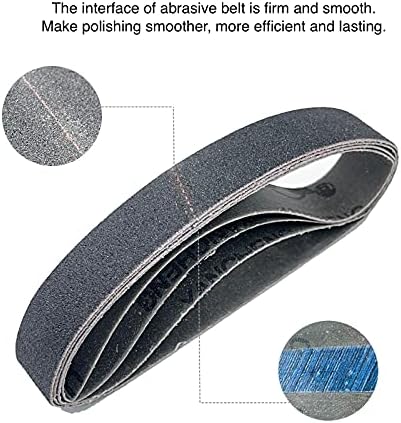 1x18 Silicon Carbide Sharpening Belts, 80 240 400 600 800 1000 Grit, 24 PCS