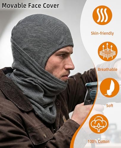 BOCOMAL FR Balaclava with Face Mask Flame Resistant 5.5oz Lightweight 100%C