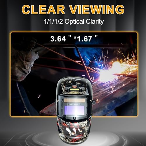 TRQWH Welding Helmet Auto Darkening Welding Hood with Welding Gloves