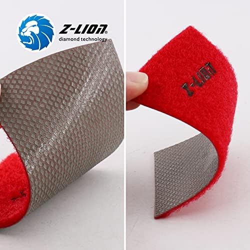 Z-Lion Diamond Abrasive Paper Sheets 400 Grit Diamond Sandpaper Nylon Back for Grinding Stone Glass Ceramic(1 Pcs)