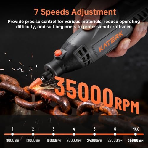 Katerk Flex Shaft Rotary Tool Kit Bundle with 260-Piece Accessories