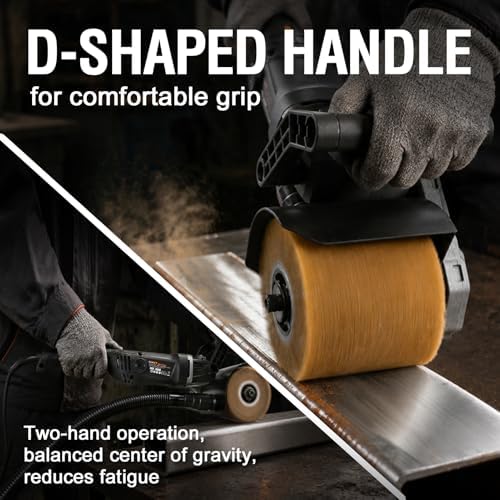 MAXXT 1300W Surface Conditioning Tool, 6 Fixed Speed 900-3700 RPM Handheld Burnishing Tool & sander, Electric Polishing Machine with Power Polishers & Buffers for Metal & Wood (1 Wheel Included)