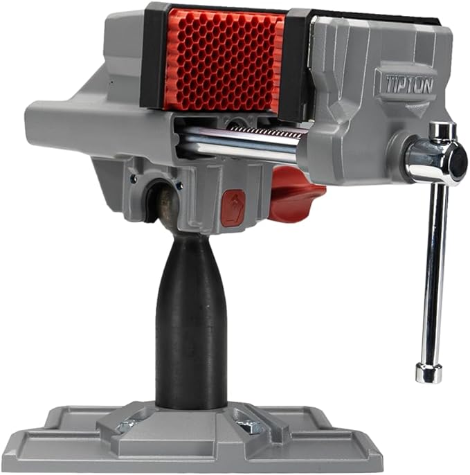Tipton Best Gun Vise 360 with Swiveling Head Design, Non-Marring Jaw Pads, and Stainless Steel Jaws for Gunsmithing, Gun Cleaning, Scope Mounting