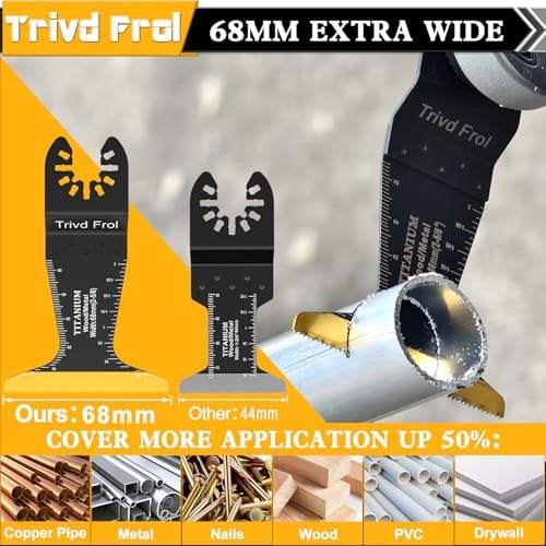 Trivd Frol 25 PCS Titanium Oscillating Saw Blades Metal Cutting