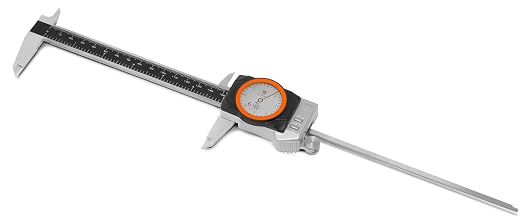 WEN 6-Inch Stainless Steel Digital Dial Caliper with LED Readout, Smart Functionality, and Storage Case, IP67 Rated (10767D)