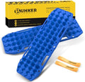 BUNKER INDUST Off Road Traction Boards, Pair Recovery Tracks Traction Mat for Vehicle Truck Jeep SUV, Mud, Snow, Sand Ramp-Blue Emergency Tire Traction Pads (Gen 10th)