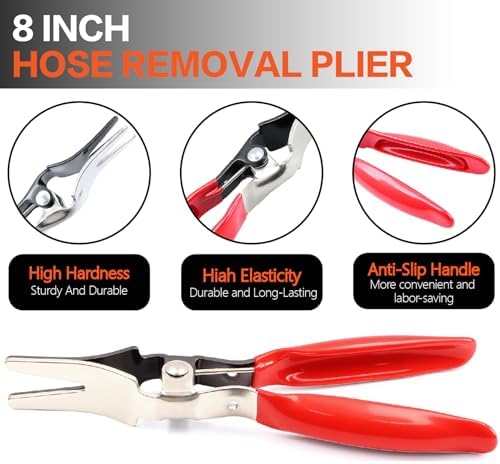 352Pcs Spring Band Hose Clamp Kit, 6-25mm 15 Sizes 65Mn Carbon Steel with Swivel Jaw Pliers & Removal Tool for Fuel Line, Coolant, Vacuum, Radiator, Silicone Hose - Automotive, Marine, DIY