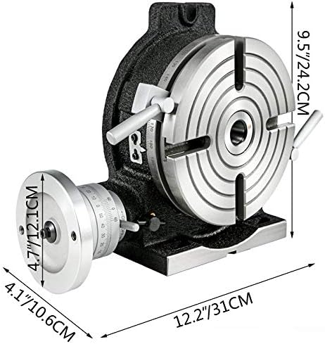 Mophorn Rotary Table 8Inch Horizontal Vertical HV8 Precision 3MT Milling Drilling Machine Vernier Reading Milling Drilling Boring
