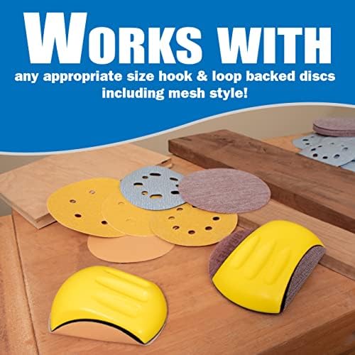 5 Inch Sanding Mouse Hook and Loop Sanding Block for use with Sanding Discs