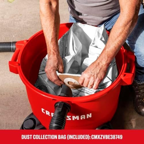 CRAFTSMAN CMXEVBE18695 16 Gallon 6.5 Peak HP Wet Dry Shop Vacuum