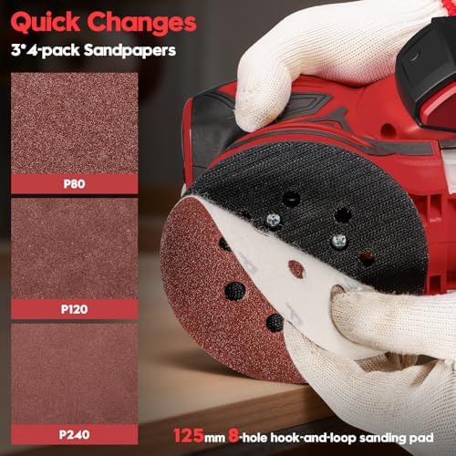 Cordless Random Orbital Sander for Milwaukee 18V Battery