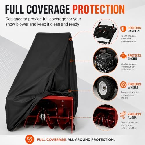 Snow Blower Cover for Ariens Professional 28 2015–2026, Full-Profile Snow Thrower Cover with Water-Resistant Oxford Fabric, 3-Point Hold and Included Storage Bag