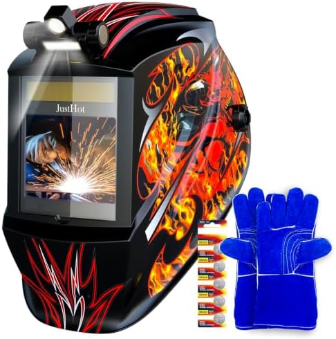 Large Viewing Welding Helmet Auto Darkening Welding Hood with Light