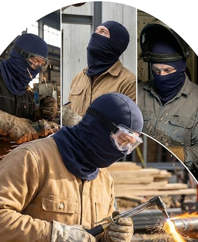 BOCOMAL FR Balaclava with Face Mask Flame Resistant 5.5oz Lightweight 100%C