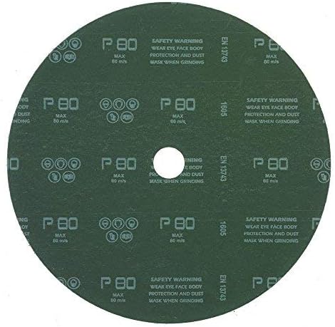 Mercer Industries 317080-5" x 7/8" Aluminum Oxide Resin Fiber Discs, 80 Grit (5 Pack)