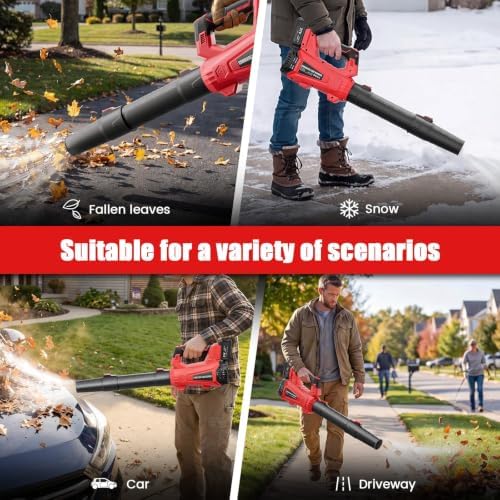930CFM Electric Leaf Blower Cordless with 2 X 4.0 Batteries and Charger