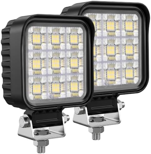 3.3 Inch 9000LM Square LED Tractor Lights Bar, 2PCS, IP68