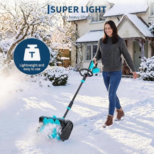 Garvee 13" Snow Blower Cordless - Snow Shovel for Driveway