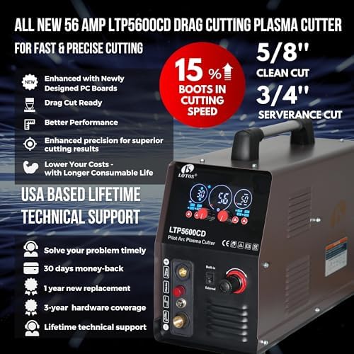 LTP5600CD 56A Drag-Cut Built-In Air Plasma Cutter 110V/220V