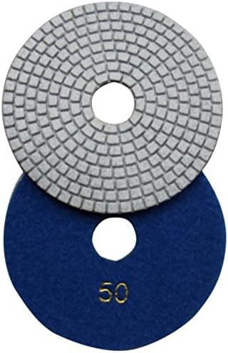 Diamond 5 Inch Wet Polishing Pads for Granite Marble Travertine Terrazzo Engineered Stone (Pack of 7)