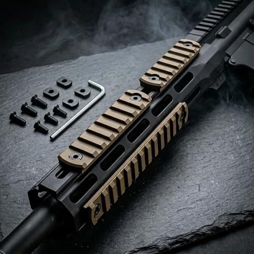 Gotical 13 Slots MLOK Picatinny Rail Section for M-Lok Handguard Flat Dark Earth Fit for 21mm Picatinny/Weaver Rails