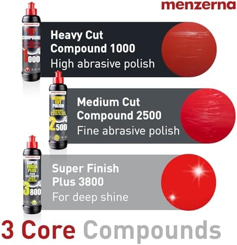 Menzerna Polishing Set 8oz I 3-Step System I HCC1000, MCC2500 & SFP3800