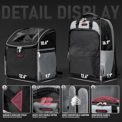 YESWELDER 2-in-1 Detachable Welding Backpack, Helmet and Tool Bag