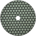 7" Dry Stone & Concrete Polishing Pad, 1.5mm Segment Height, 30 Grit