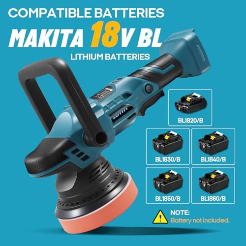 5" Cordless Car Buffer Polisher for Makita 18V Battery, Bare Tool