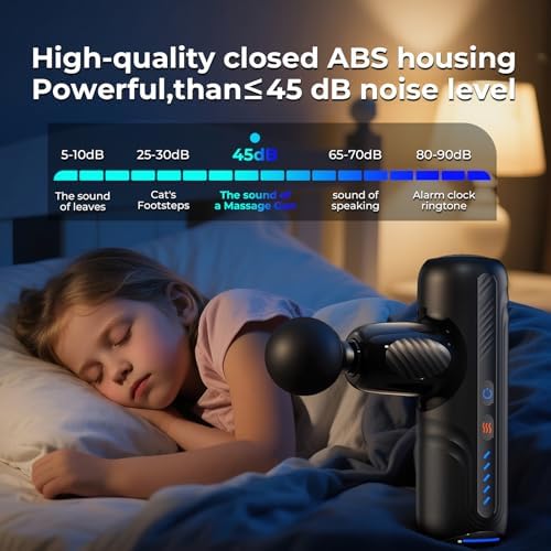 Massage Gun with Heat Therapy, Deep Tissue Mini Muscle Massager