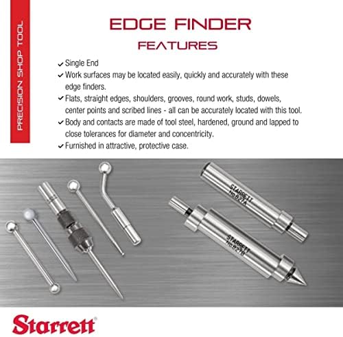 Starrett Edge Finder, .200" Contact Diameter, .375" Body Diameter