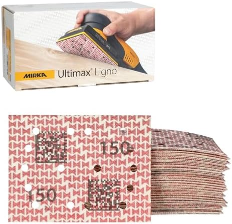 Mirka Abrasive Sheets Ultimax Ligno 3x4 Inch P150 Hook and Loop Sanding