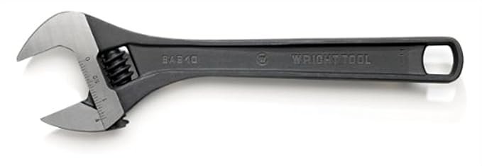 Wright Tool 18" - Max Capacity 2-1/8" Adjustable Wrench, Black