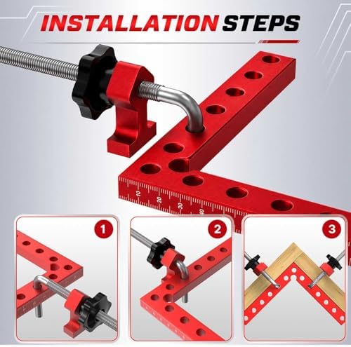 8Pack Corner Clamps for Woodworking, 90 Degree Clamp, 5.5" x 5.5"& 2.3" x 2.3" Aluminum Alloy Right Angle square Tool for Frames, Drawers, Screens, and Picture Frames, for Husband