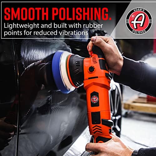 Adam's Polishes SK Pro 15mm Car Polisher Kit 7 Item- Professional Buffer Polisher for Car Detailing | Use W/Car Polish, Polishing Compound, or Car Scratch Remover | Car Wash Clay Bar Ceramic Coating