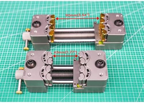 Hilitand Fractal Vise 304 Stainless Steel Mini Bench Vise with Multi Jaw Design 0.1mm Micro Adjustment and Non Slip Silicone Base for Electronics Repair Crafts Metalworking (Stainless Steel Chuck)