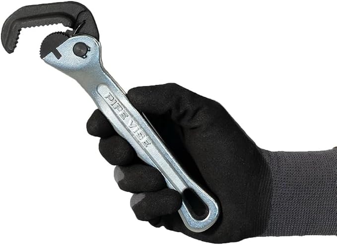 The Amigo Steel (SW7-1) | 9" Compact Pipe Wrench | 1/2"–1" Pipe Capacity | Precision Machined Jaws | Chrome Finish | Tight-Space Plumbing & HVAC Tool