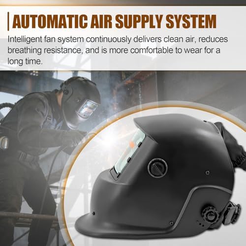 Auto Darkening Welding Helmet with PAPR Respirator System Welding Hood