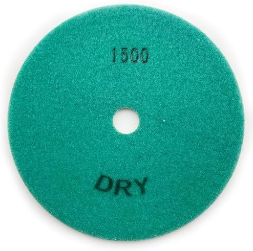 7" Pro Series Dry Stone/Concrete Polishing Pads, Turbo Style, 1500 Grit