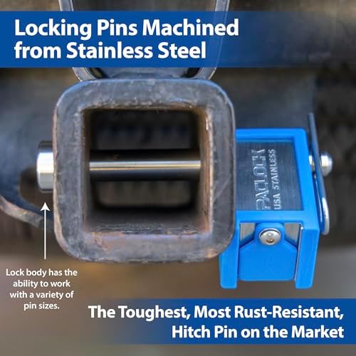 PACLOCK's 80-Series Trailer Hitch Lock, High Security Rotating Disc, YK-7" Pin for Swagman Bike Racks, U-Pick! Keyed Alike w/ 1 Key, Stainless Steel